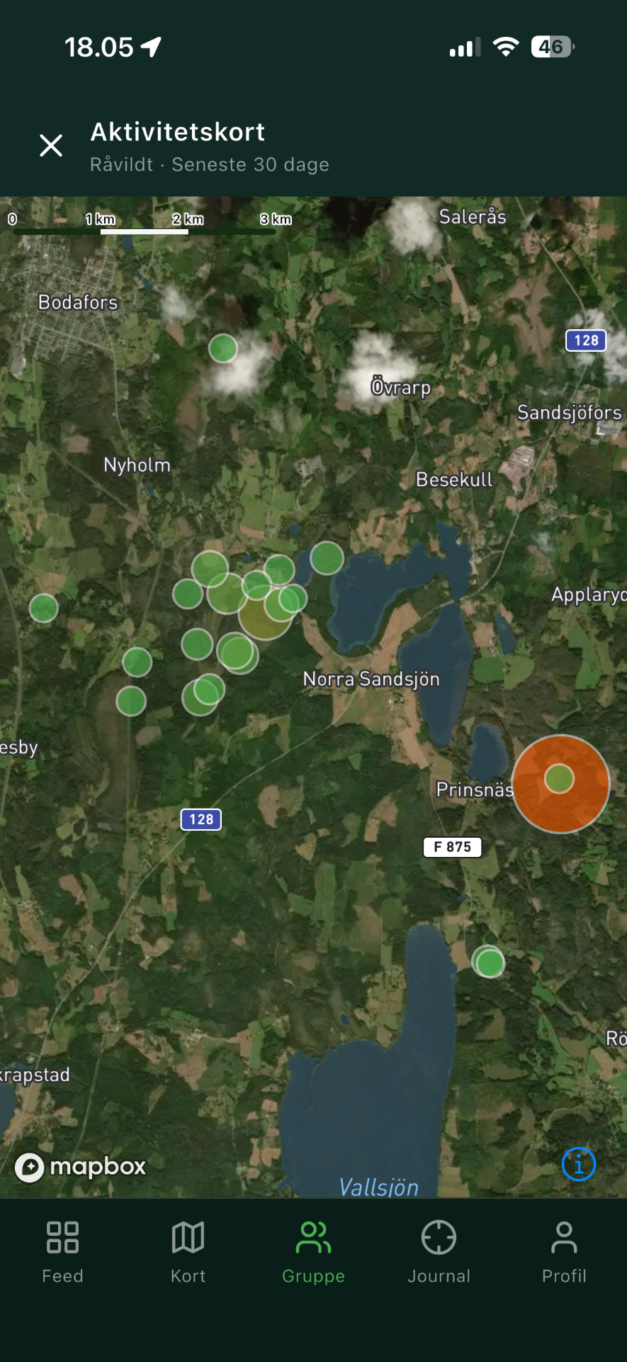 Kort/heatmap-skærm